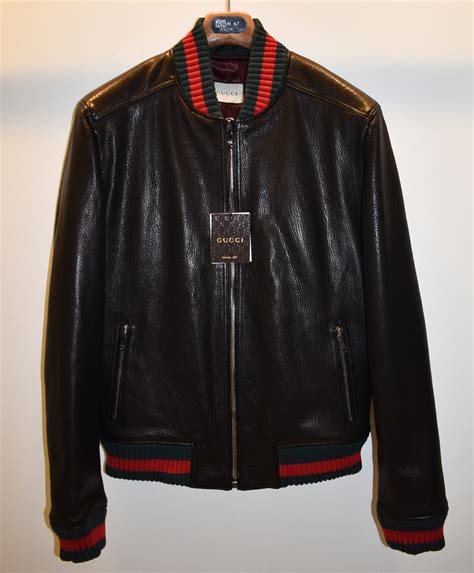 gucci custom leather jacket|Gucci leather jacket price.